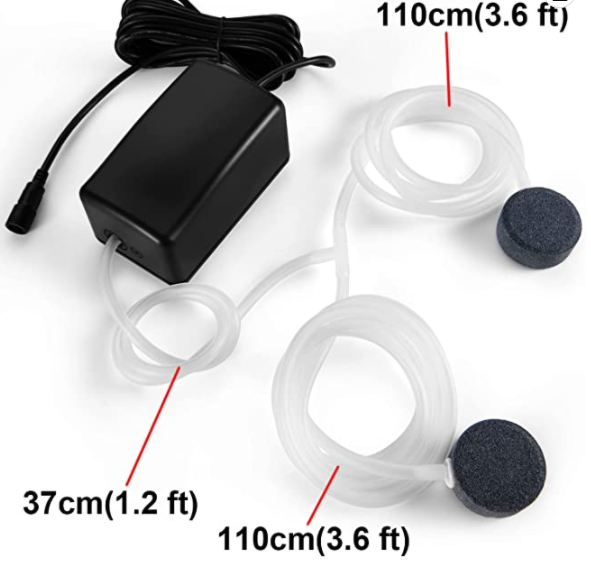 5W Solar Air Pump Kit with Air Hoses and Bubble Stones 3 Working Modes Pond Aerator Bubble Oxygenator for Fish Tank Pond Pool