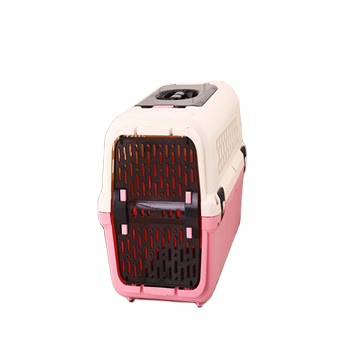 Pink pet dog carrier bag box