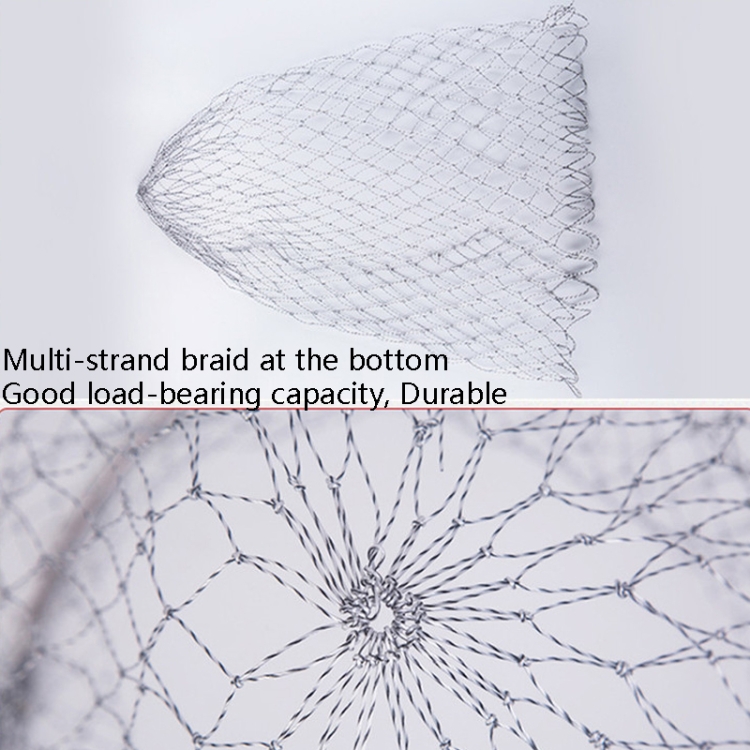 Foldable nylon Stainless Steel Dip Net Head Fishing Net,45cm Big Mesh for fishing