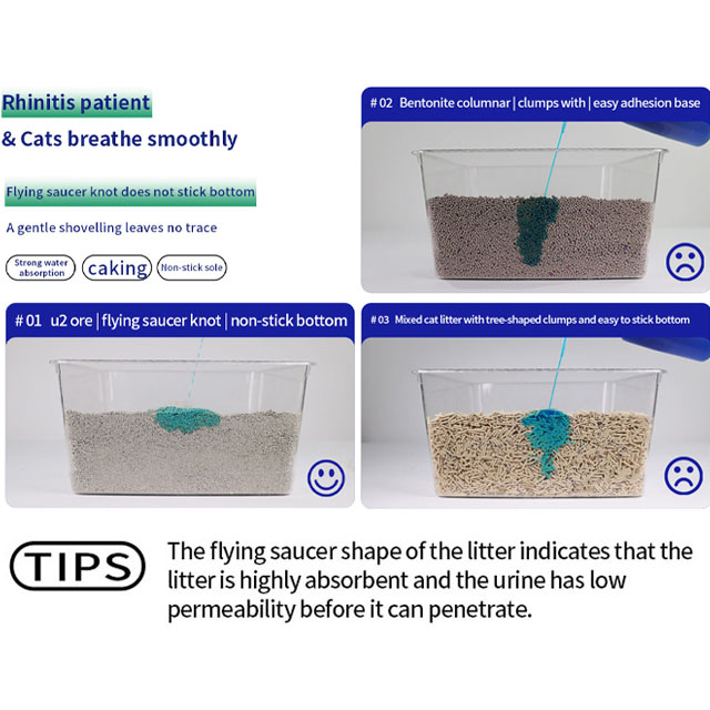 Popular environmental clean cat litter strong deodorizing sodium-based mining cat litter