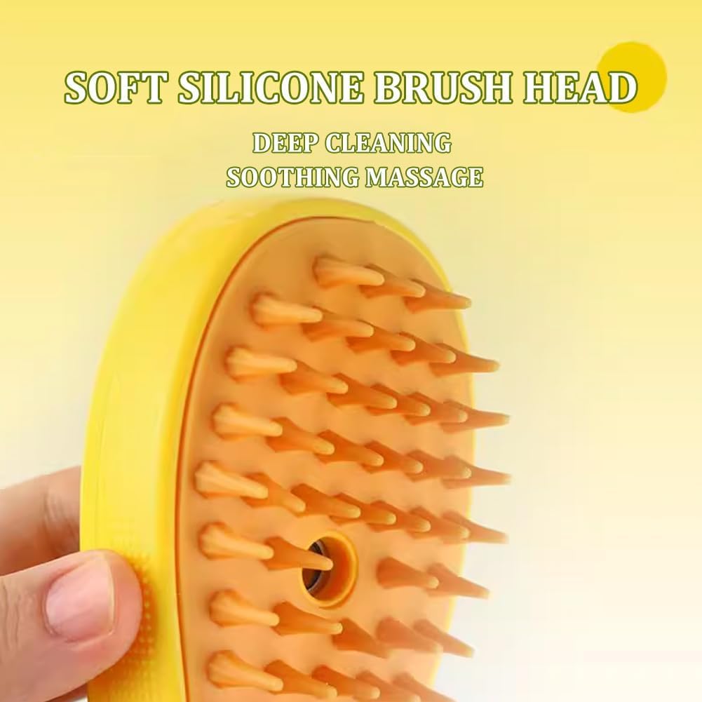 2024 New 3 in 1 Pet Grooming Hair Massage Comb Multifunctional Self Cleaning Hair Remover Electric Spray Steam Cat Hair Brush