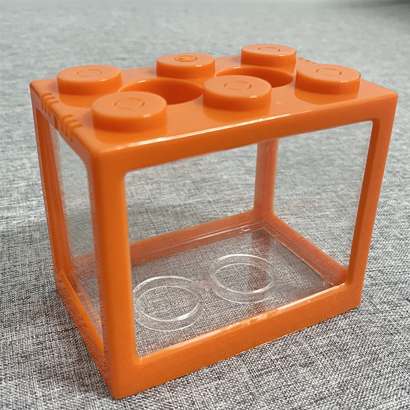 Acrylic Transparent Block Desktop Diy Creative Landscaping Plastic Fish Box Mini Small Aquarium For Indoor Use