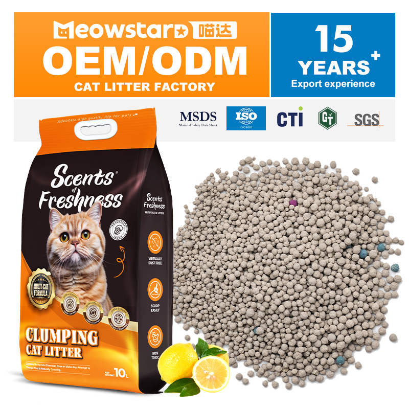 Free Samples Multi Aroma Bentonite Cat Litter manufacturer Wholesale Dust-Free Strong Clumping Cat litter sand with fragrance
