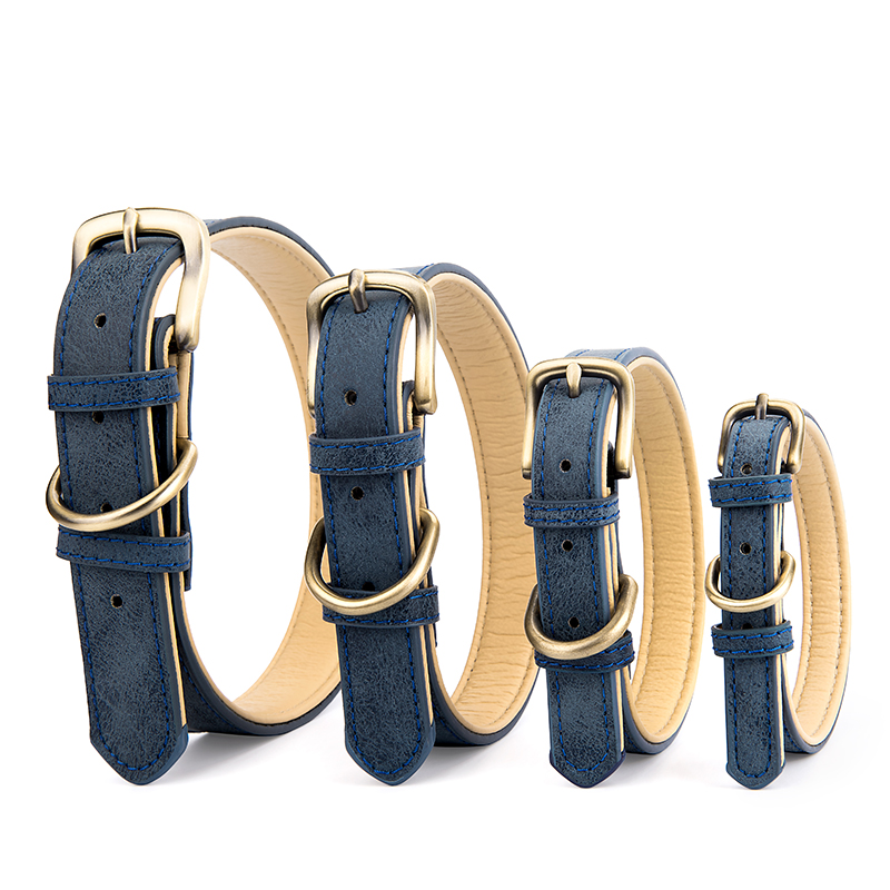 Dog Collar Personalized Pet Leather Collar Custom for Small Medium Large Dogs Roper Collar with Engraved ID Dropshipping