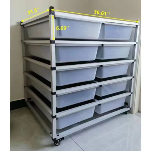 Stacked Metal rack system 10-layer new PP tray snake breeding rack display rack pet cages
