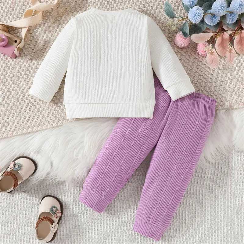 Clothing Sets Toddler Girl 2-Piece Winter Outfits Warm Fleece Hoodie Leggings Set Baby Girl Clothes for Fall Winter H241126