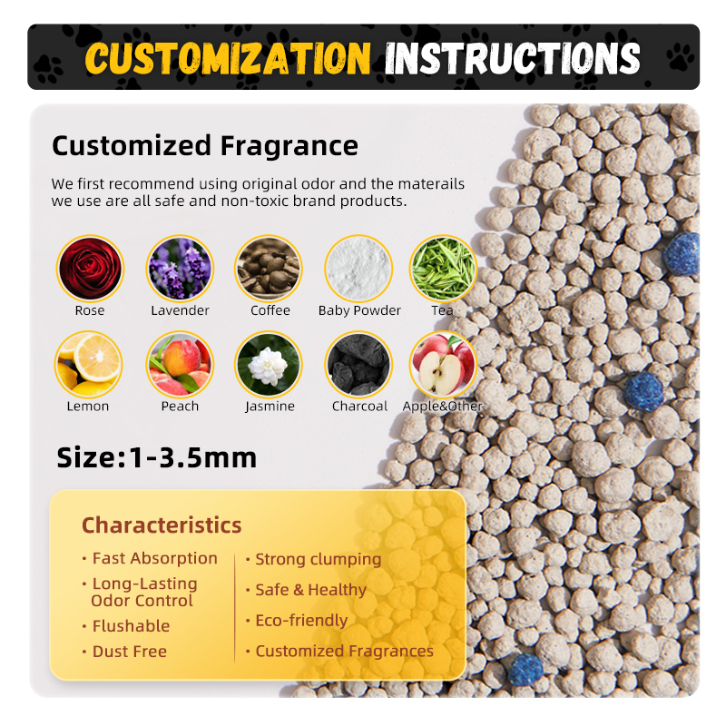 Natural Bentonite Cat Sand Eco Friendly Flushable Clumping Biodegradable Bentonite Cat Litter