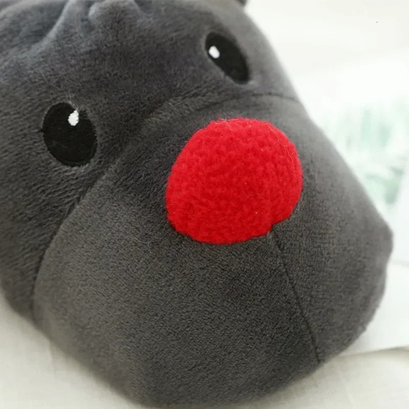 Womens Slippers Deer Christmas Shoes Cotton Plush Cute Slippers Winter Cotton Indoor House Flat Floor Soft Warm Plush Slippers 241126