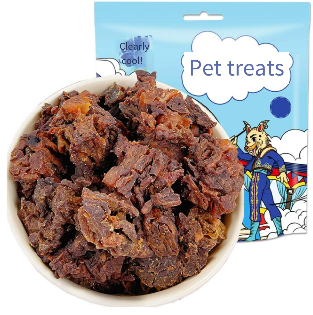 High-protein beef snacks for pet dogs are easy to digest and absorb and replenish energy
