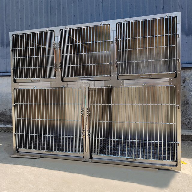 Veterinary Equipment High Quality StainSteel Veterinary clinic Pet Kennel Cage for dog cat