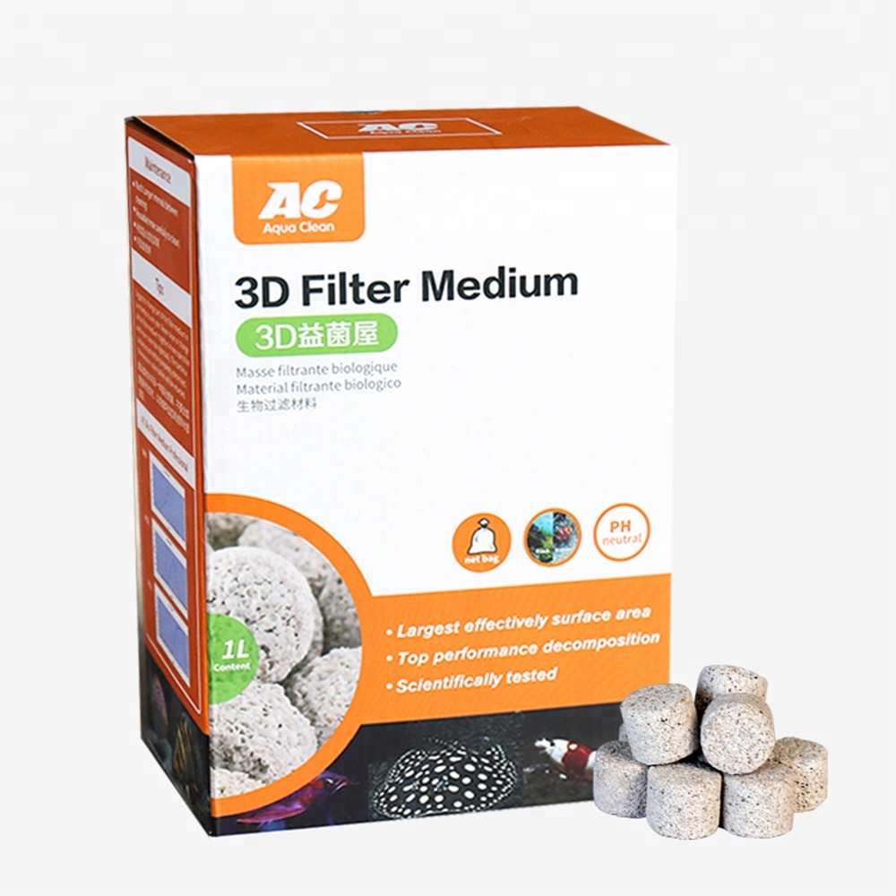 AC Open porosity 3D filter media for aquarium biological filtration