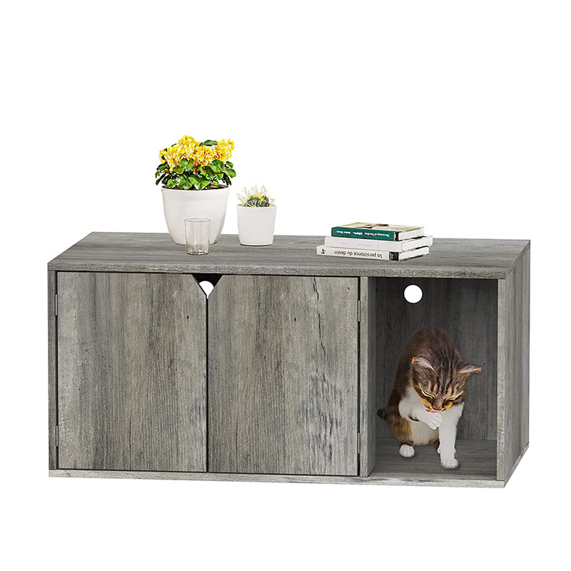 Indoor cat room wooden litter box can be stacked wooden furniture people pet sharing