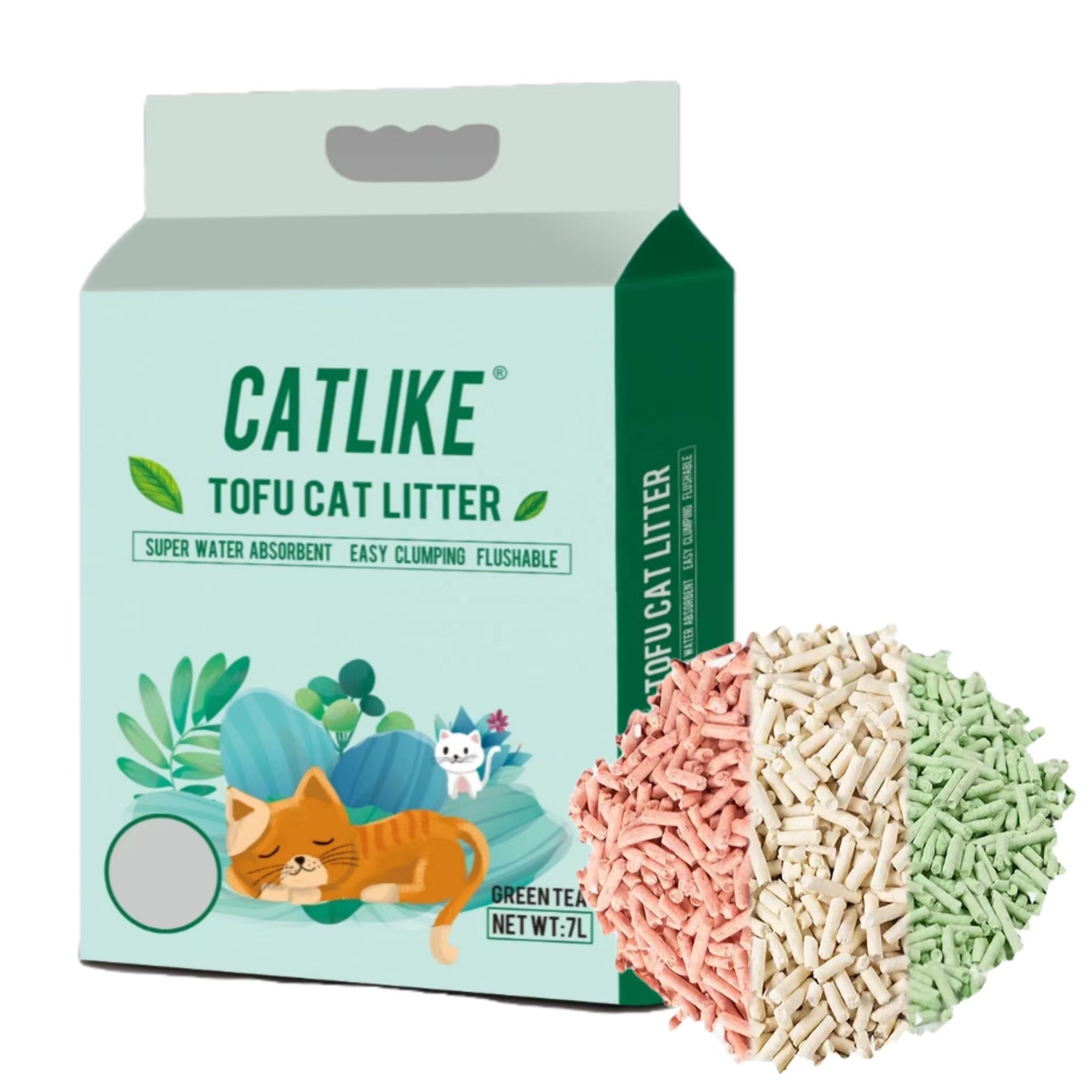 Pet Supplies Cat Litter Sand Premium Natural Clumping Safe Dust Free Tofu Cat Litter Sale Free Sample Whisperpet