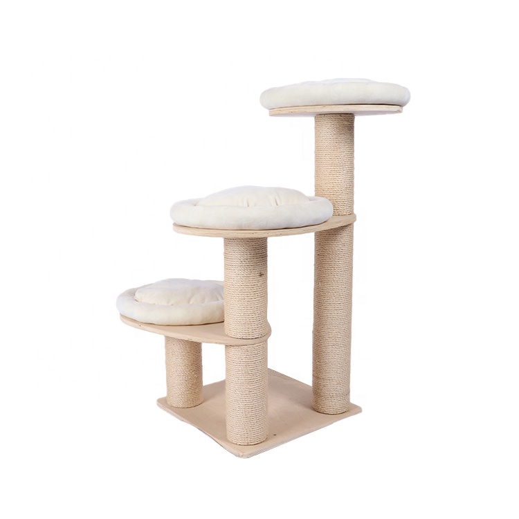 Banana leaf stand house cat scratching post tree with cat