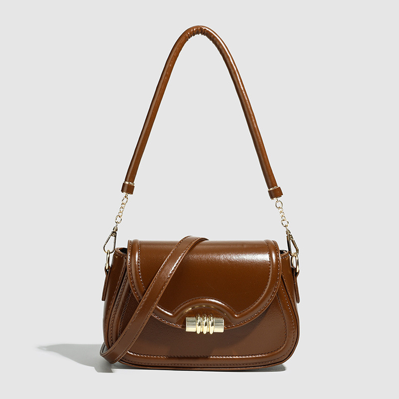 Niche Designer Bag New Texture Saddle Bag French One Shoulder Armpit Bag Retro Fashion Small Square Bag