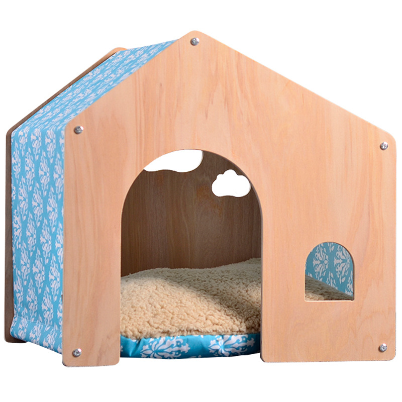 Luxury Eco-friendly Portable Cheap Multifunction Outdoor Large Pet Wooden Dogs House Bed