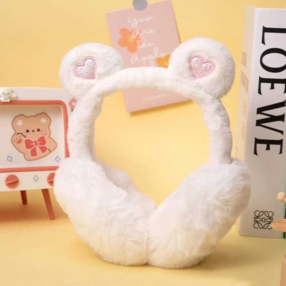 Cute Warm Plush Earmuffs Foldable Fluffy Earfls Cosy Casual Ear Warmer for Men WomenXJ241126