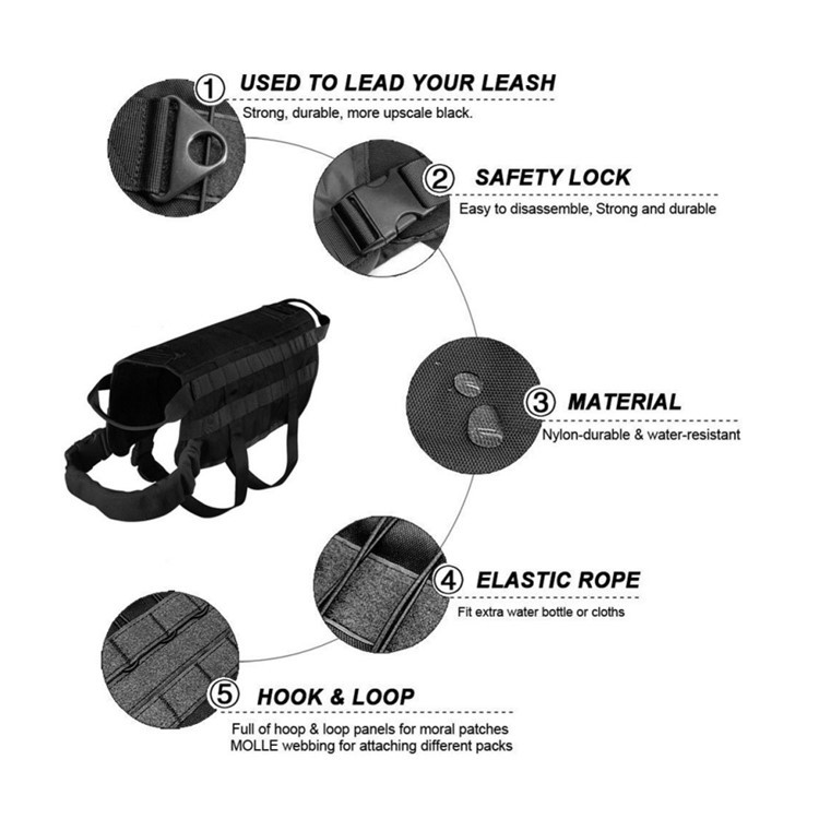 Outdoor dog vest training suit adjustable dog coat