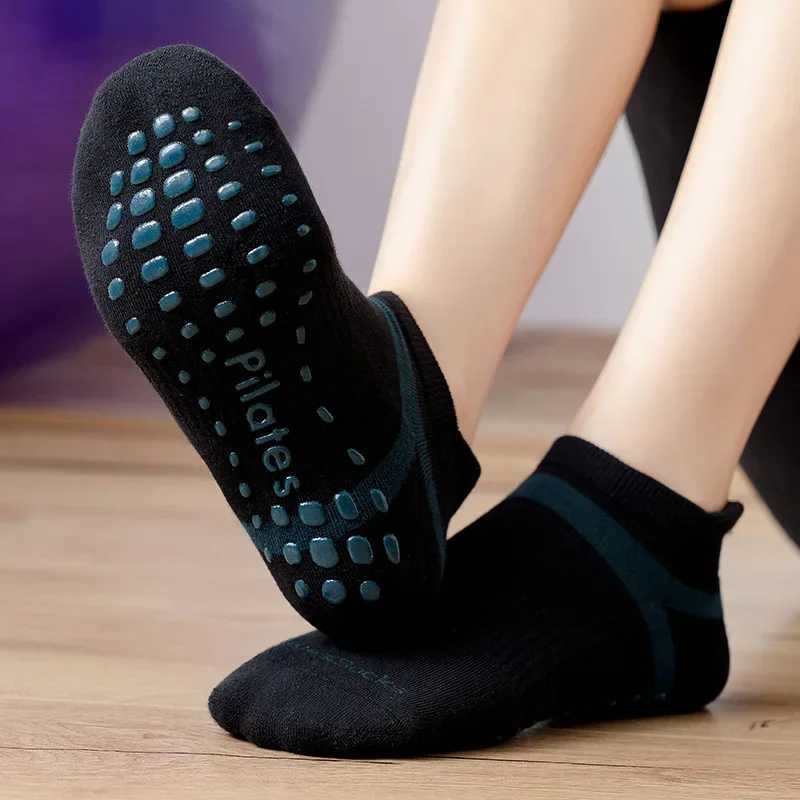 Yoga Socks Men Women Profional Silicone Non-slip Pilates Socks Large Size Indoor Floor Gym Fitn Cotton Dance Sports SocksXJ241125