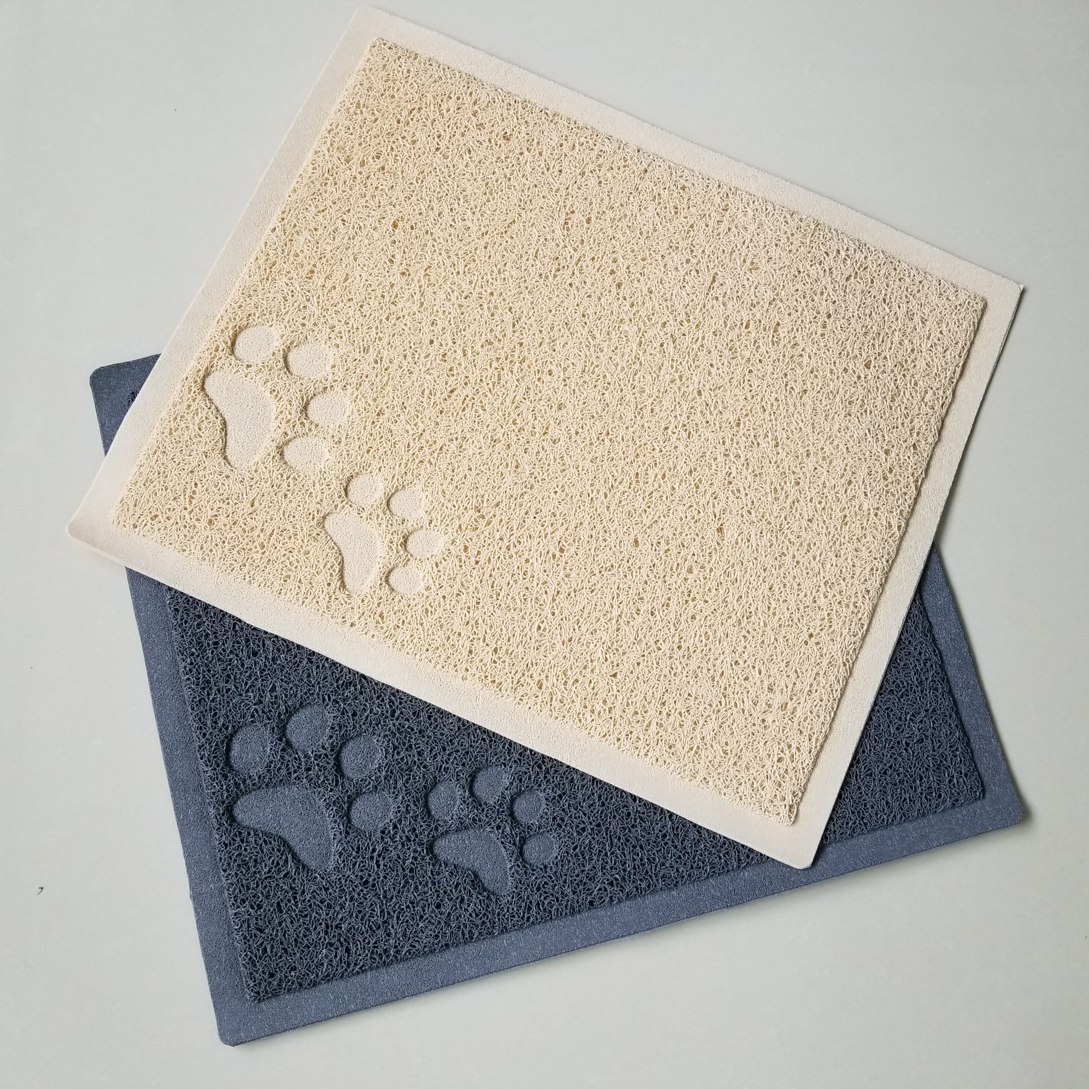 New Wholesale soft fabric pet products supplies blanket dog food mat dog bone pattern feeding cozy house pvc pet mat