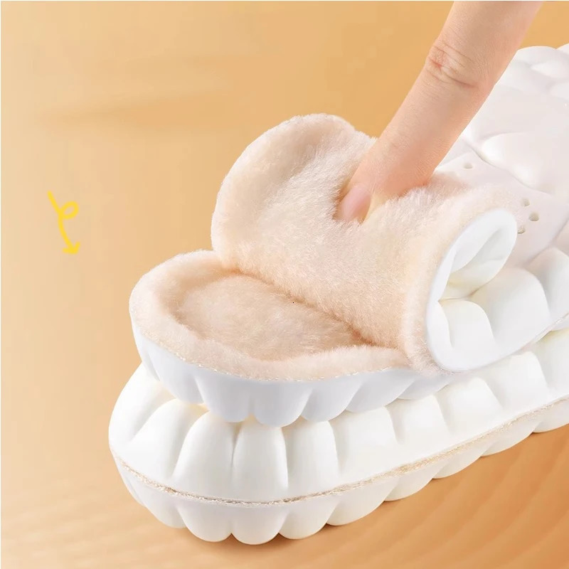 1 pair of unisex ultra soft cashmere snow boots with thick thermal pads for womens winter warmth and plush foot care insoles 241126