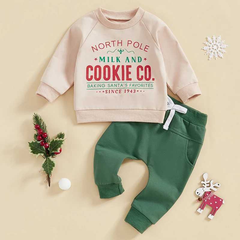 Clothing Sets Baby Girls Christmas Outfits Reindeer Print Long Sleeve Dress Leggings 2Pcs Winter Clothes Set for Infants H241126