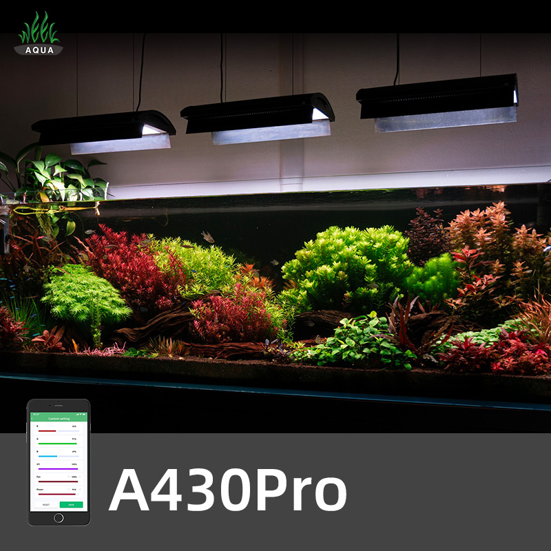 WEEK AQUA Hot sale A430Pro 120W LED RGB+UV full spectrum electroless dimming aquarium light aquariums accessories