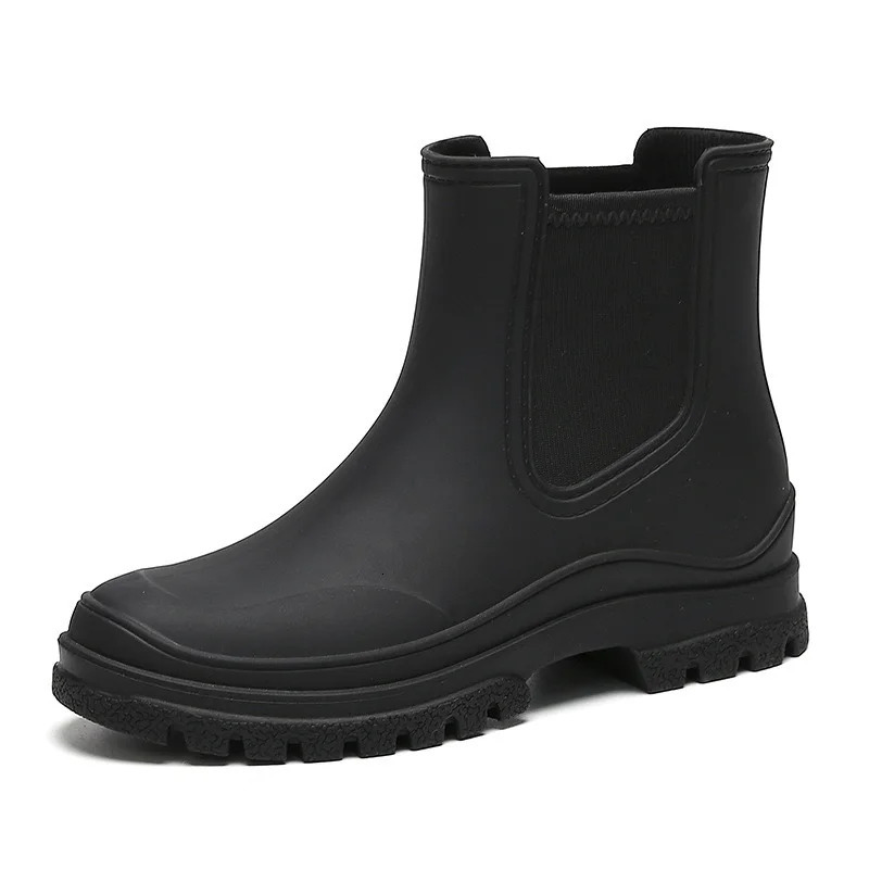 Womens rain boots Tpe Fashion Chelsea low top waterproof boots Womens anti slip city walking rain boots Adult Galoshes 241126
