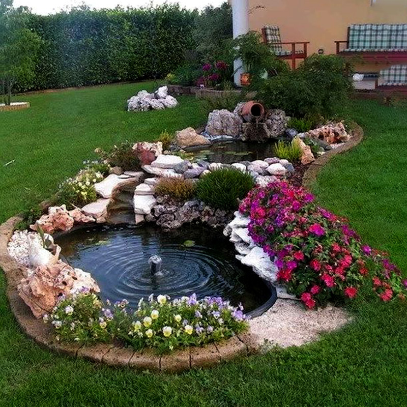 Black modern luxury home garden outdoor fibreglass stock farming aquaculture artificial koi pool pond boat fish pond tank
