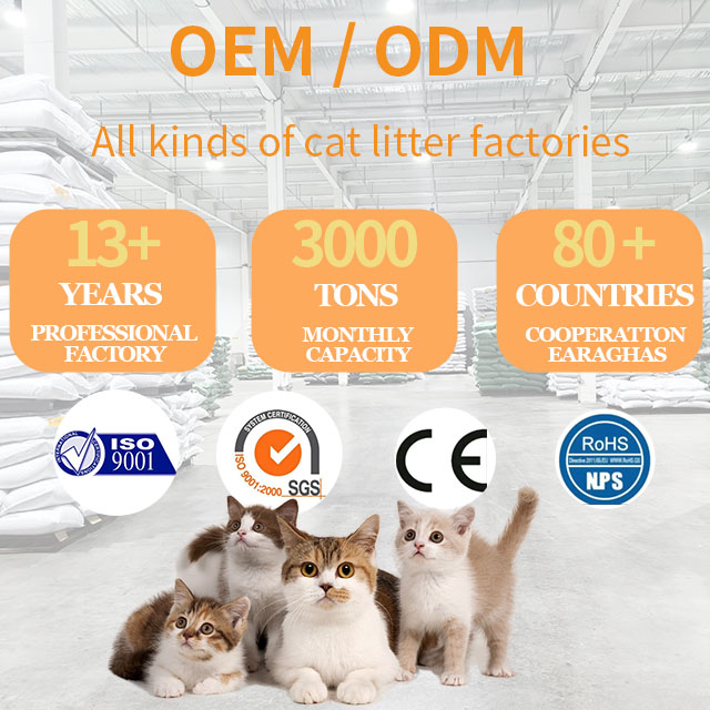 Custom Bulk Cat Litter Wholesale Factory Dust-Free Easy Clean Clumping Scented Fragrant Bentonite Cat Litter Sand