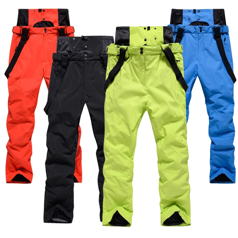 High Quality Men Winter Thick Warm Skiing Pants Windproof Waterproof Suspender Trousers Snow Snowboard Pants Plus Size 241125