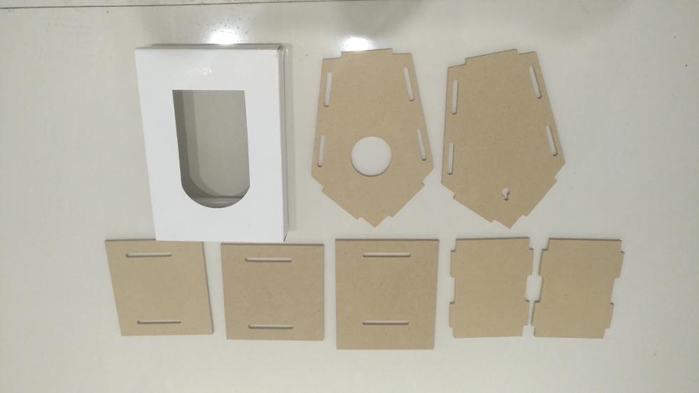 Kids education assepble wood bird house for drawing