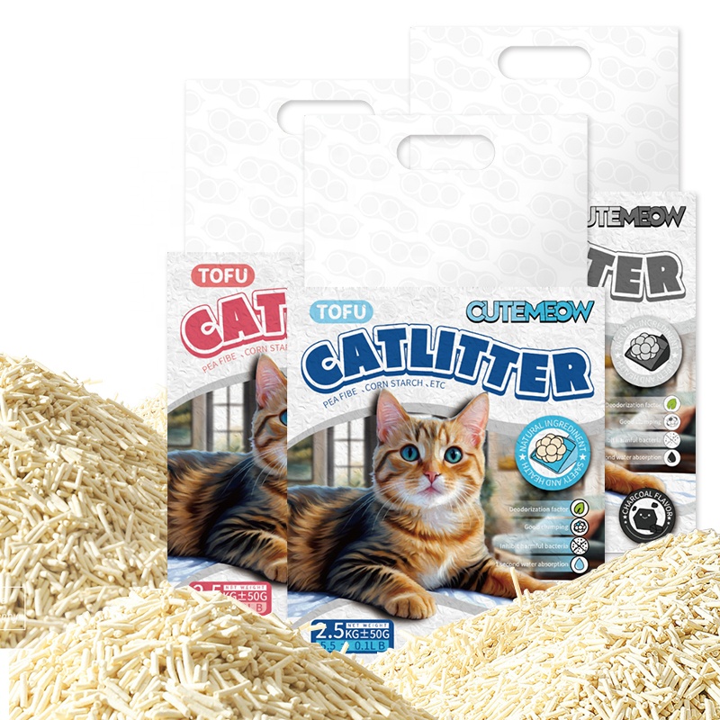 Tofu Cat Sand Biodegradable Clumping Natural Green Tofu Cat Litter