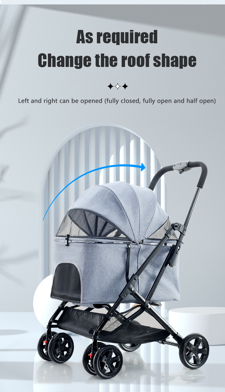 Cheap 4 wheel small pet stroller for cat/pet fold travel stroller small dog for pet travel /wholesale dog stroller pet carrier