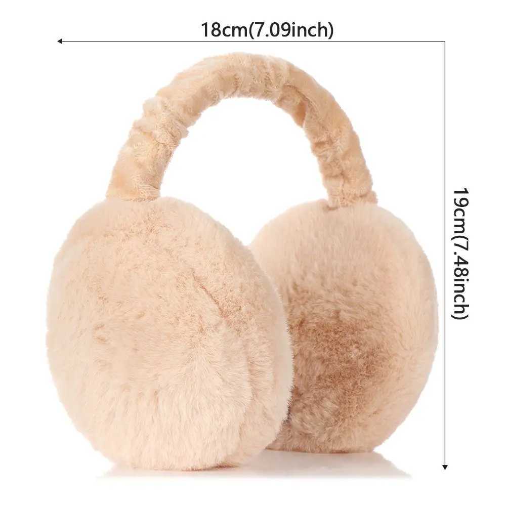 Fashionable unisex winter ear warmers for women plush solid color comfortable ear cushions W241126