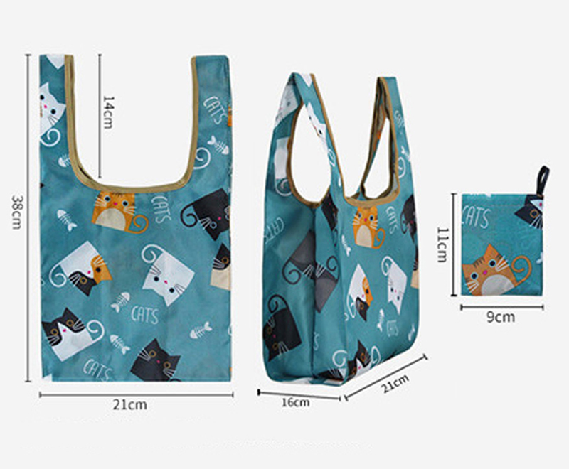100pcs Small Shopping Bags Multi-Color Brief Portable Shopping Tote with Unique Cartoon Prints - Perfect for Everyday Use