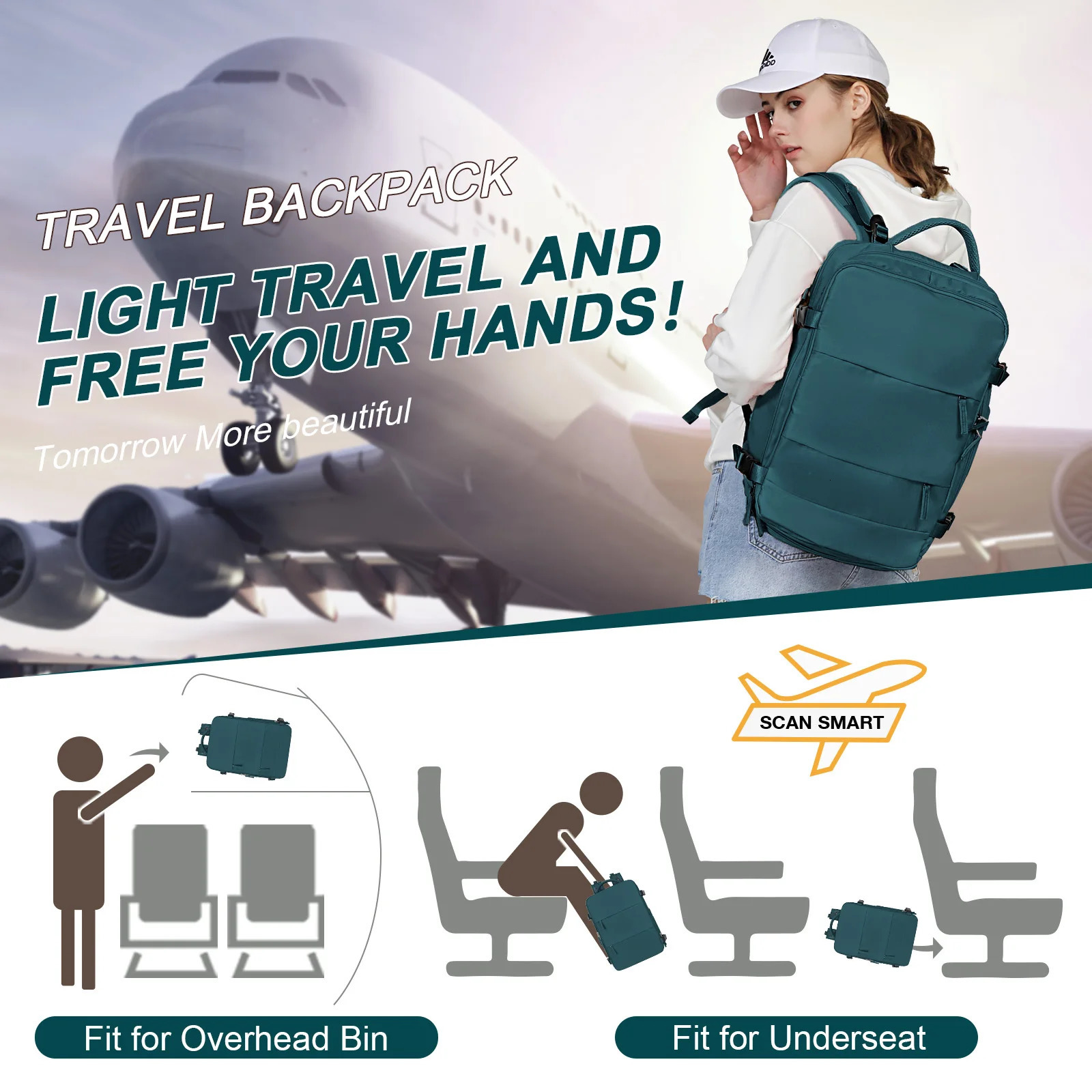 Large Travel Backpack For Women Men Carry On Backpack Travel Backpack Carry On Flight ApprovedBackpack For Travel Hikking 241114