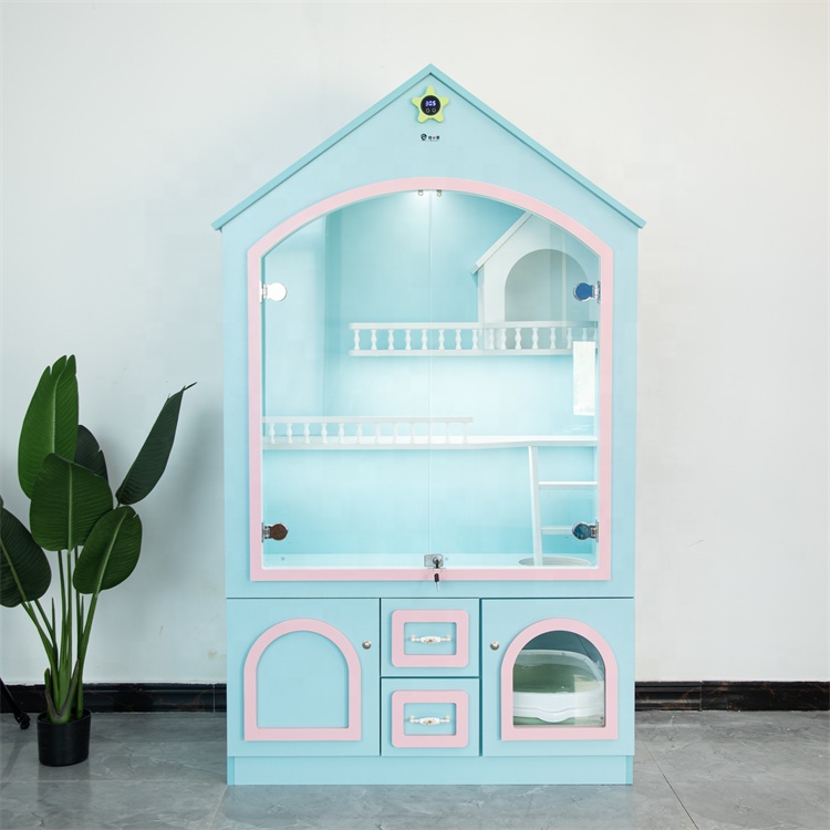 Cat Villa indoor Large Wood Cat Hotel Cage to control Cats