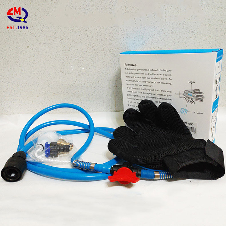 Adjustable Pet Bathing Tool glove Multi-Functional 2 in 1 Pet Dog Grooming glove Shower Sprayer Bath Brush