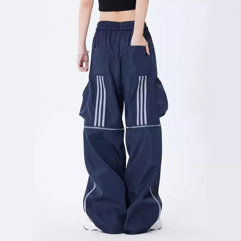 Womens Pants Vintage High-waisted Straight-leg Slimming Casual Bell Bottoms Summer Style American Clothing Z260314