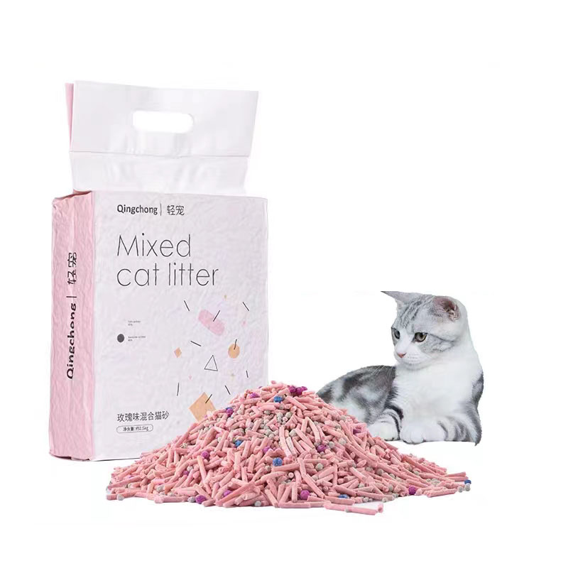 Wholesale Dust Free Strong Clumping Ball Shape Premium Bentonite Tofu Cat Litter Sand White Toilet for Cats Baby Powder 1pcs KDE
