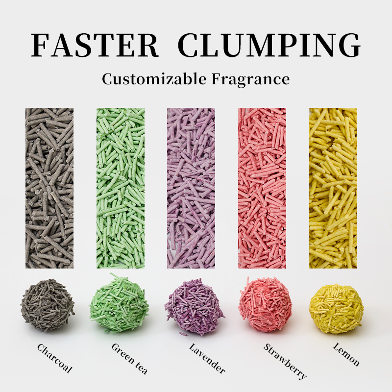 Factory Wholesale 6L Multiple Fragrance Bean Curd Cat sand Deodorant Quick Clumping Plant Tofu Cat Litter sand