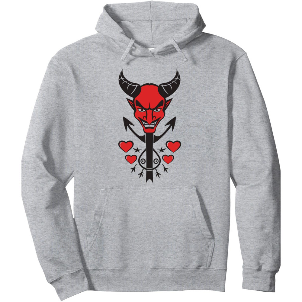 Hoodie for Mens New Devils Head Design Pullover Hoodie Graphic Hoodies sweatshirt Fashionable and Warm