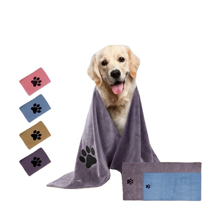 Hot Selling Pet bath towel mat quick drying extra thick pet towel absorbent microfiber cat and dog bath towel