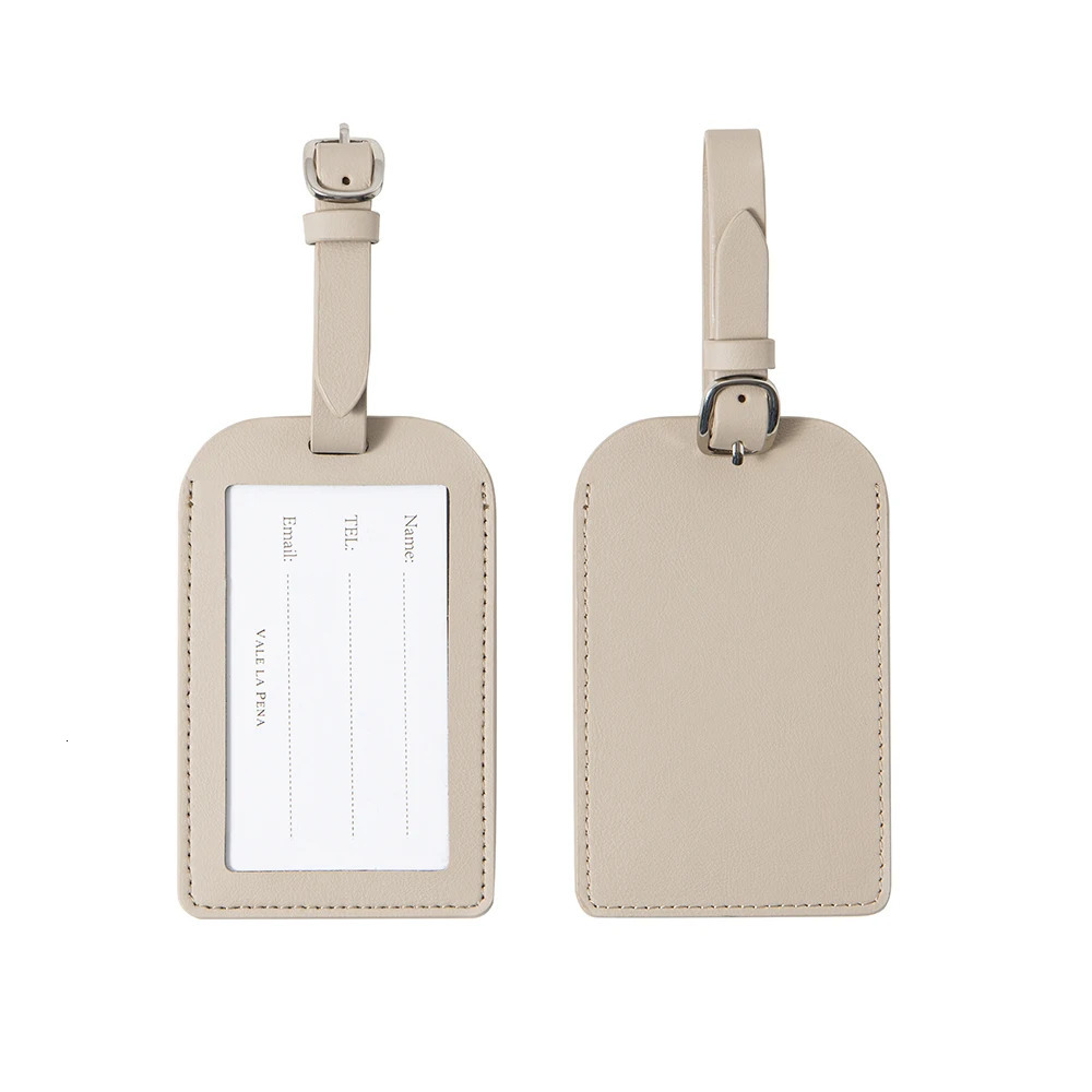 Monogrammed Initial Letters Simplicity Fiber Leather Luggage Tags Travel Bag Labels Baggage ization High Quality 241114