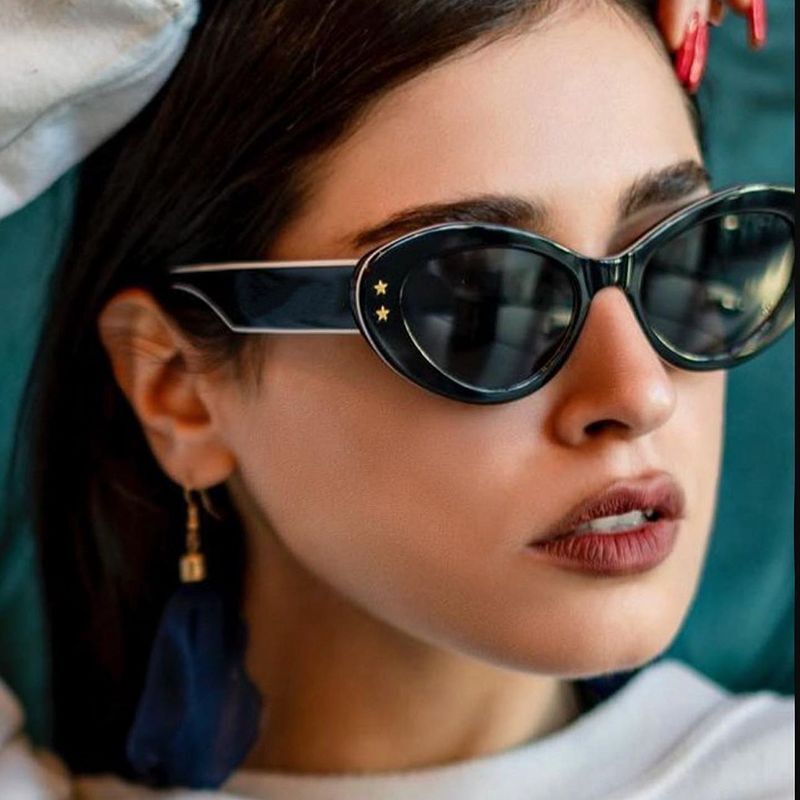Men's and women's new fashion cat-eye sunglasses high-grade sunglasses