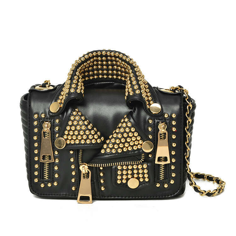 LEMON KOKO Designer Chain Women Clothing Shoulder Rivet Jacket Messenger Bag Ladies Leather Handbags Bolsa Feminina Bolsos Mujer
