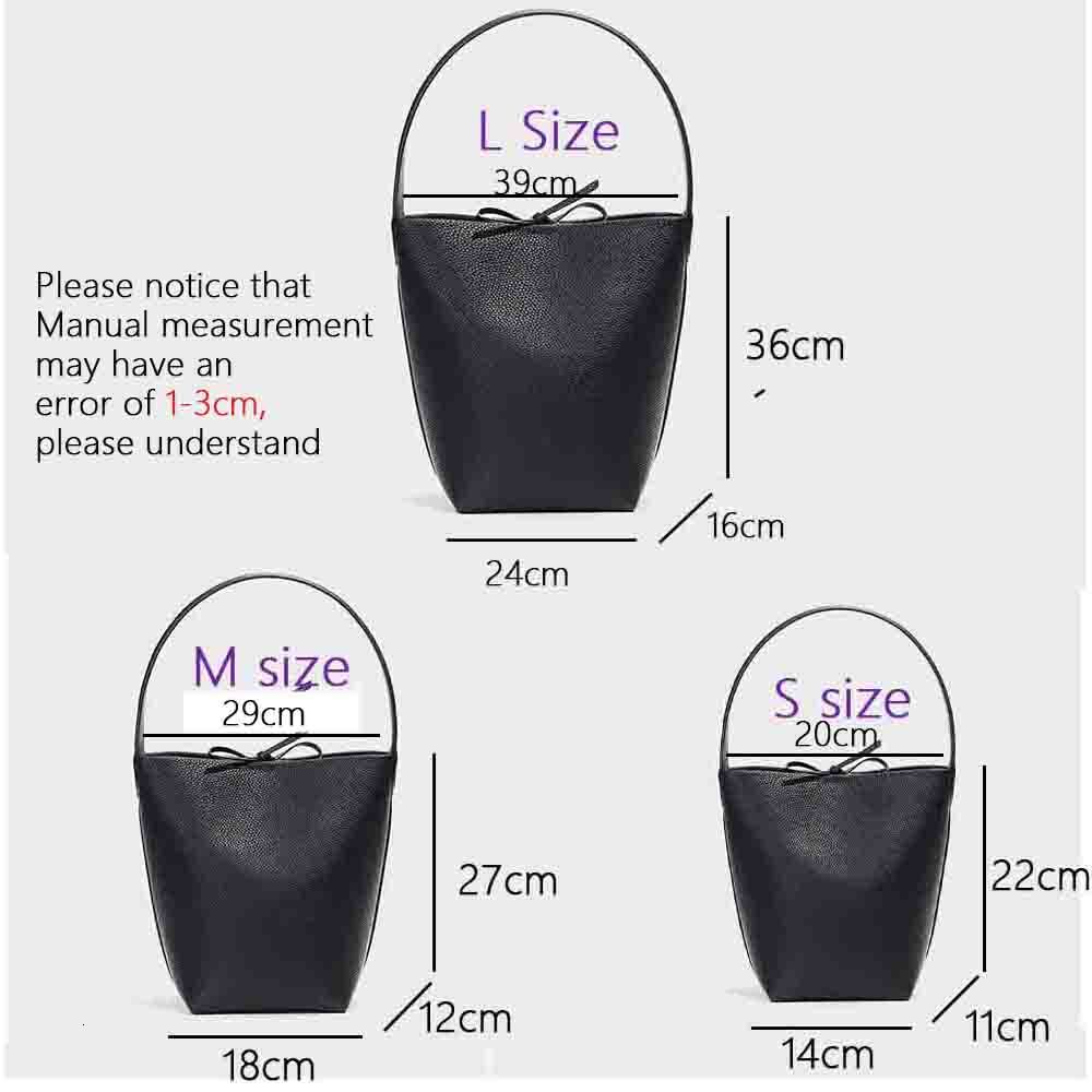 Soft Cowhdie Minimalism Women Bucket Elegant French Style Lady Large Tote Thick Real Leather Bag Vintage Style Genuine Leather