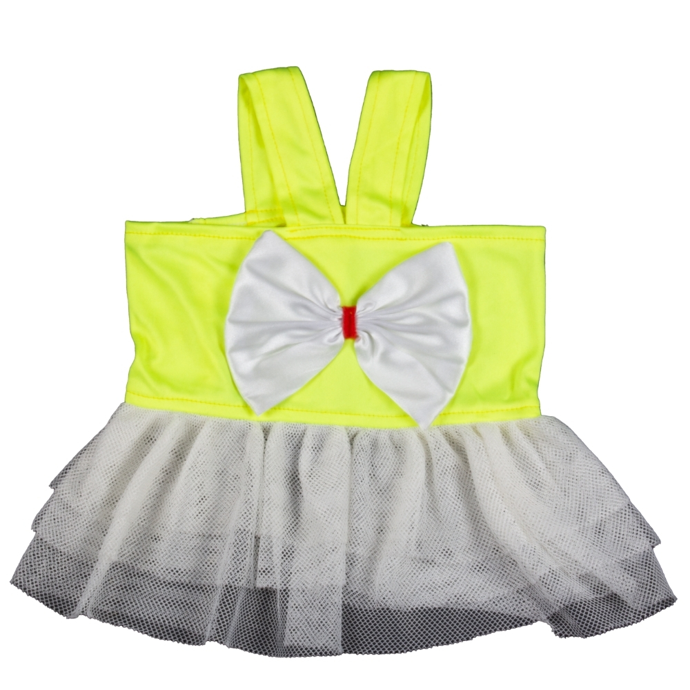 Wholesale Custom Apparel Spring Summer Voon Mesh Bow Dress Small Medium Dog Dress Pet Clothes