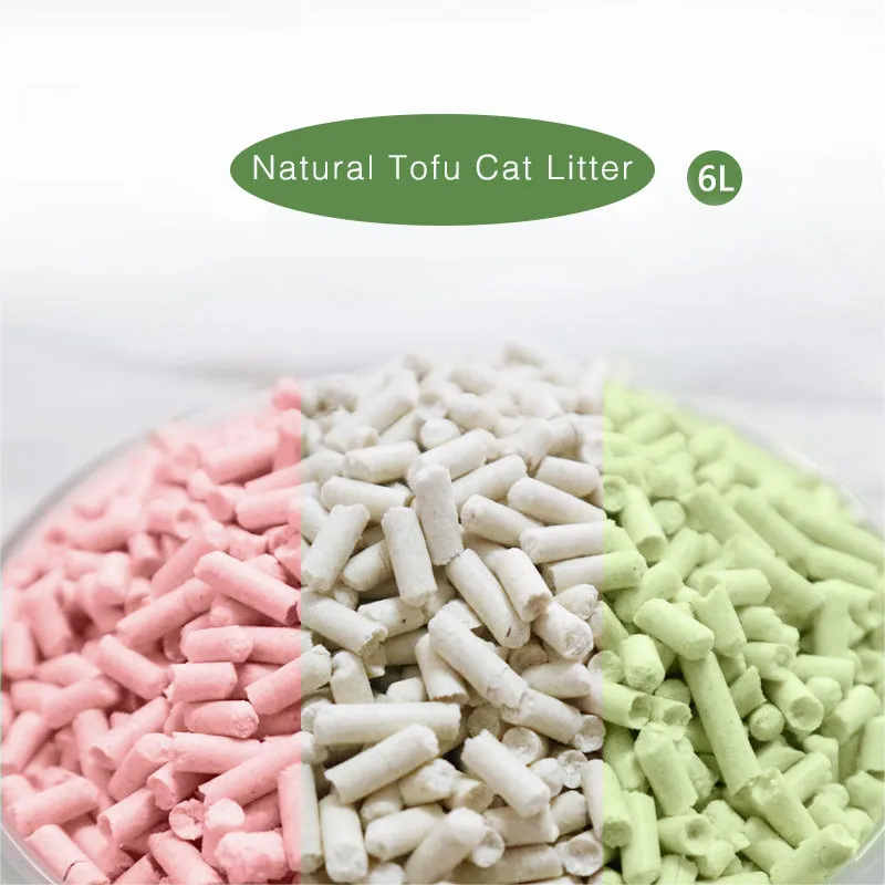 Healthy and practical high-quality tofu Cat Litter Can Be Washed Light Natural Tofu cat Litter Odor Control Dust-Free